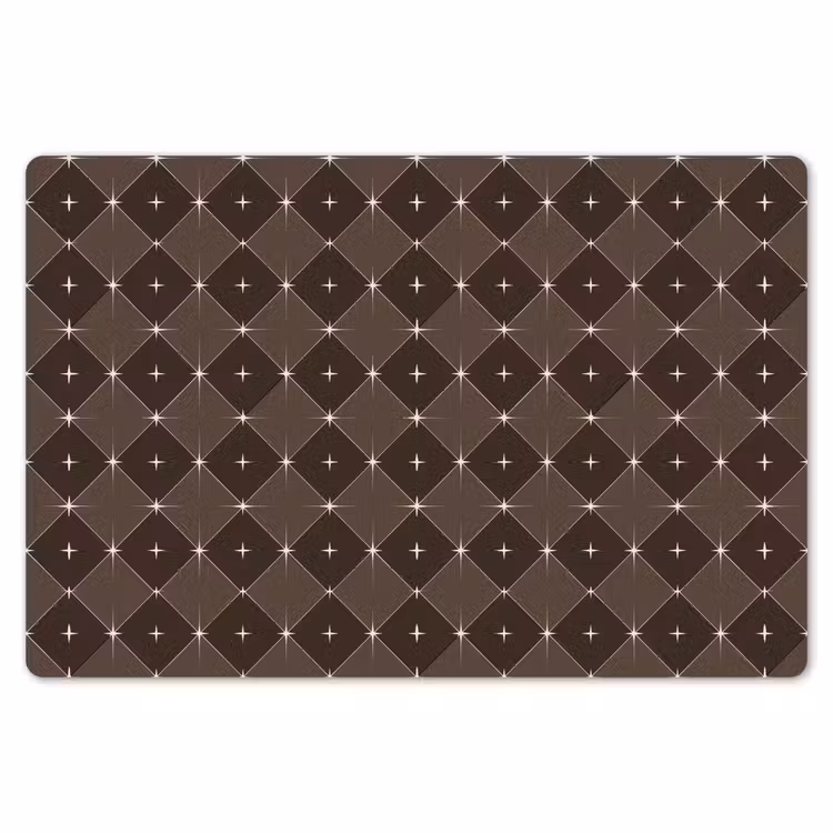 Placemat - 6 stuks - Ster - Bruin - Taupe - Kerst — 7