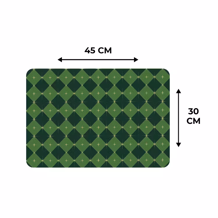 Placemat - 6 stuks - Ster - Groen - Kerst — 3