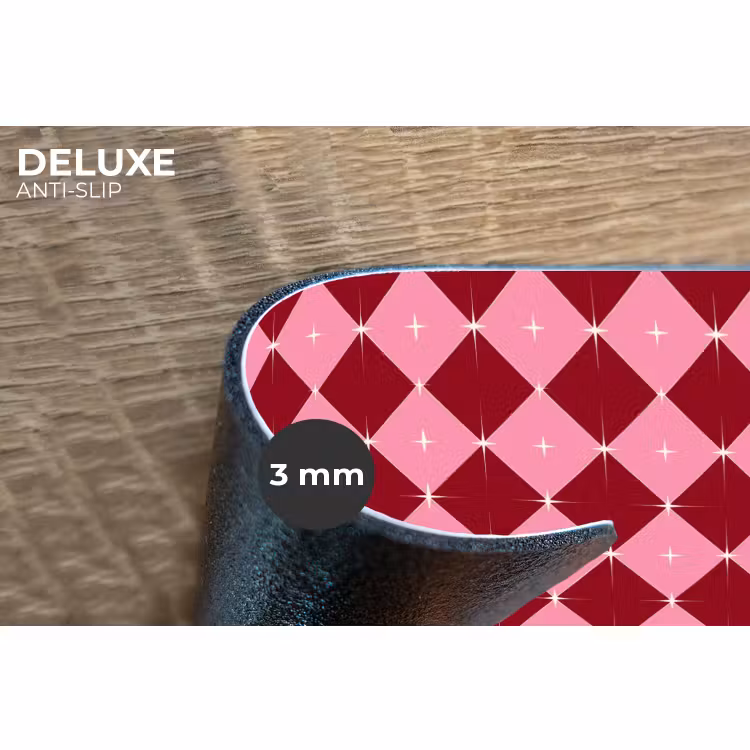 Placemat - 6 stuks - Ster - Rood - Roze - Kerst — 4