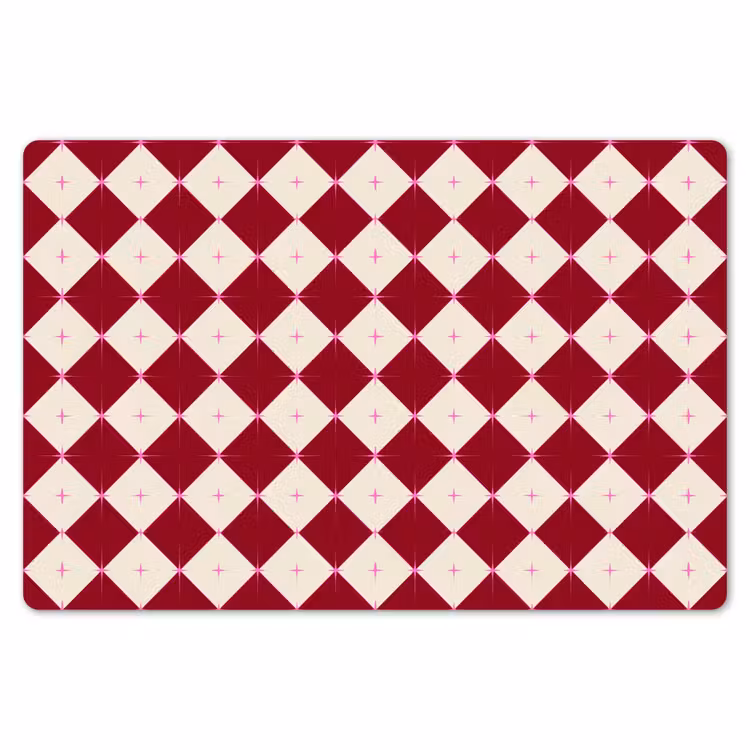 Placemat - 6 stuks - Ster - Roze - Rood - Kerst — 7