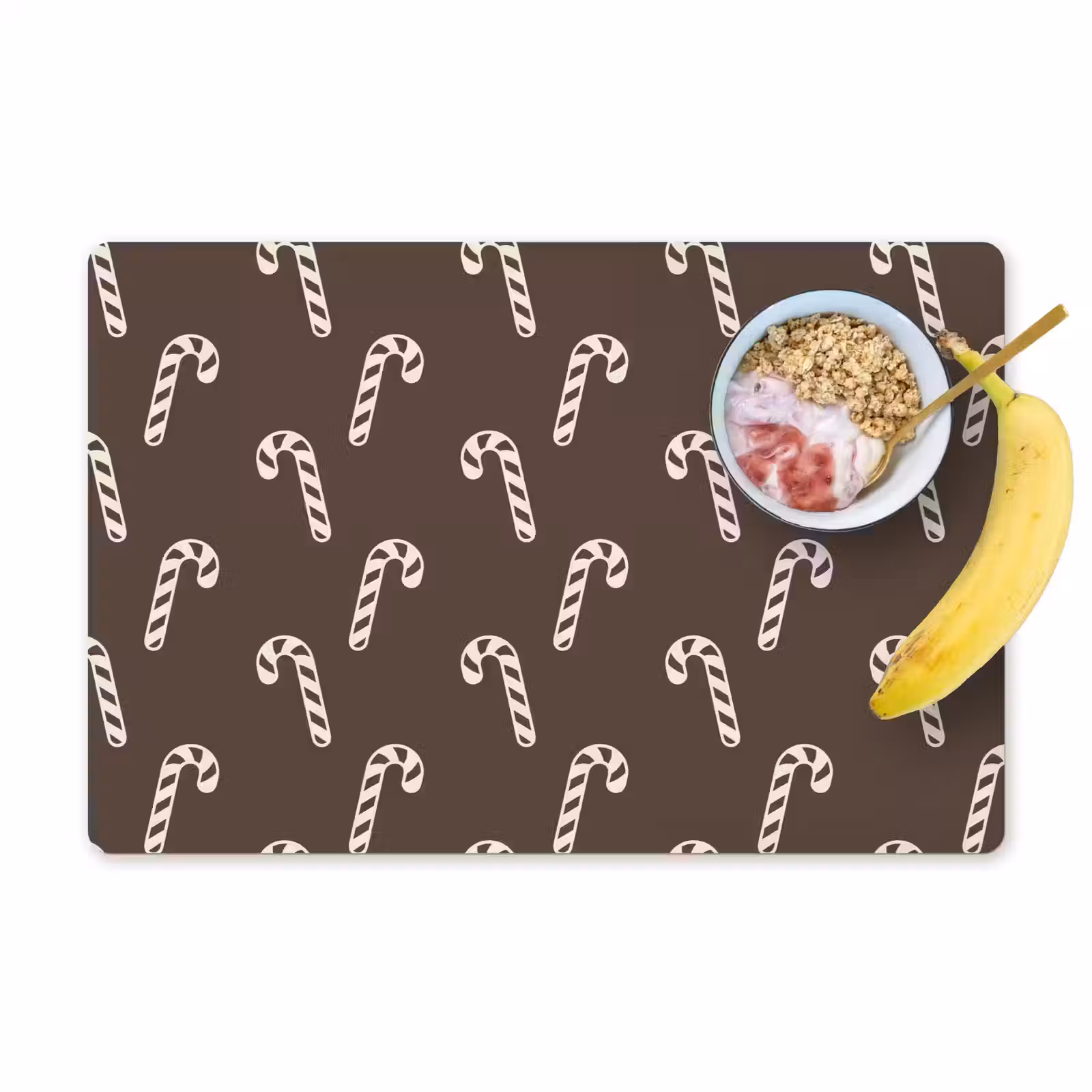 Placemat - 6 stuks - Kerst - Crème - Taupe - Zuurstok — 1