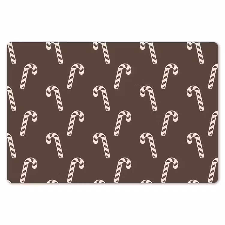 Placemat - 6 stuks - Kerst - Crème - Taupe - Zuurstok — 7