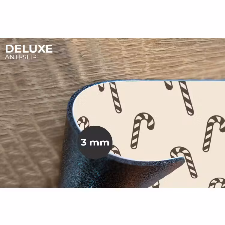 Placemat - 6 stuks - Kerst - Grijs - Crème - Zuurstok — 4