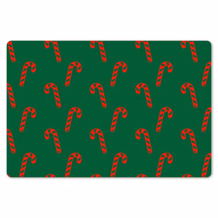 Placemat - 6 stuks - Kerst - Groen - Rood - Zuurstok — 7