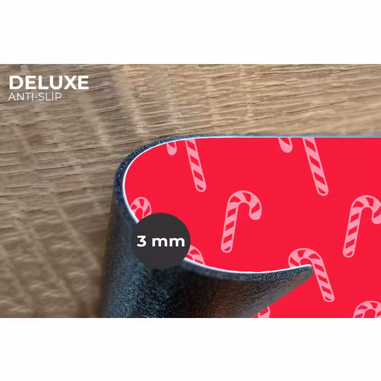 Placemat - 6 stuks - Kerst - Roze - Rood - Zuurstok — 4