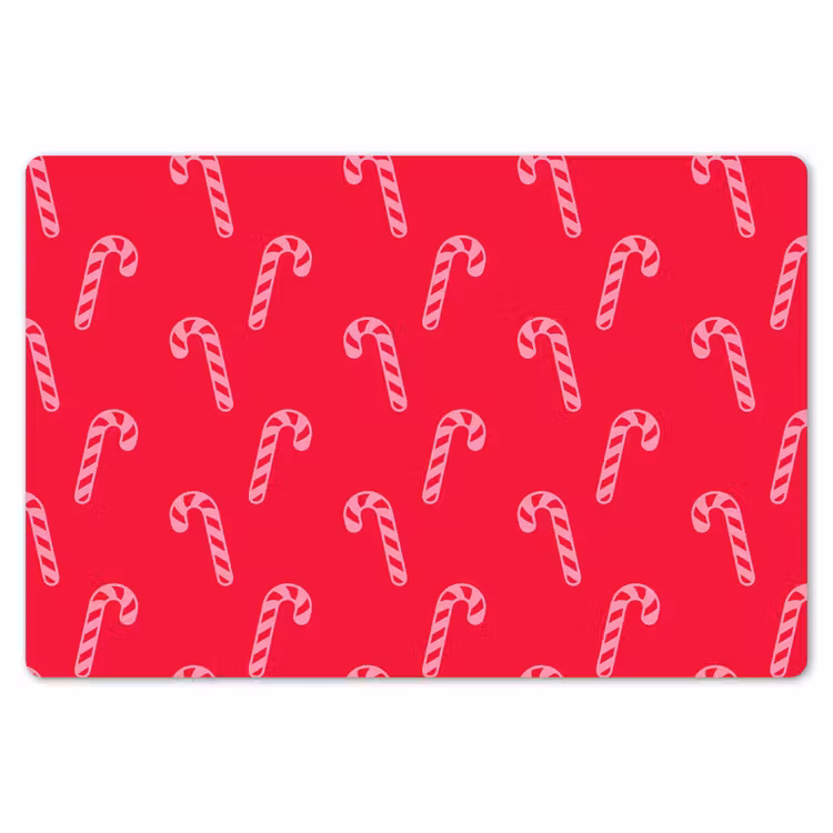 Placemat - 6 stuks - Kerst - Roze - Rood - Zuurstok — 7
