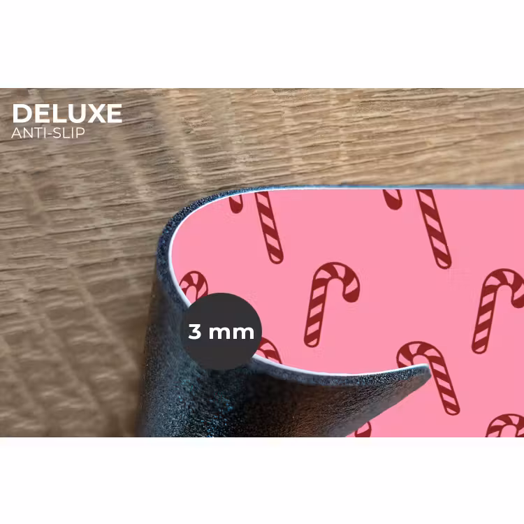 Placemat - 6 stuks - Kerst - Roze - Zuurstok - Rood — 4