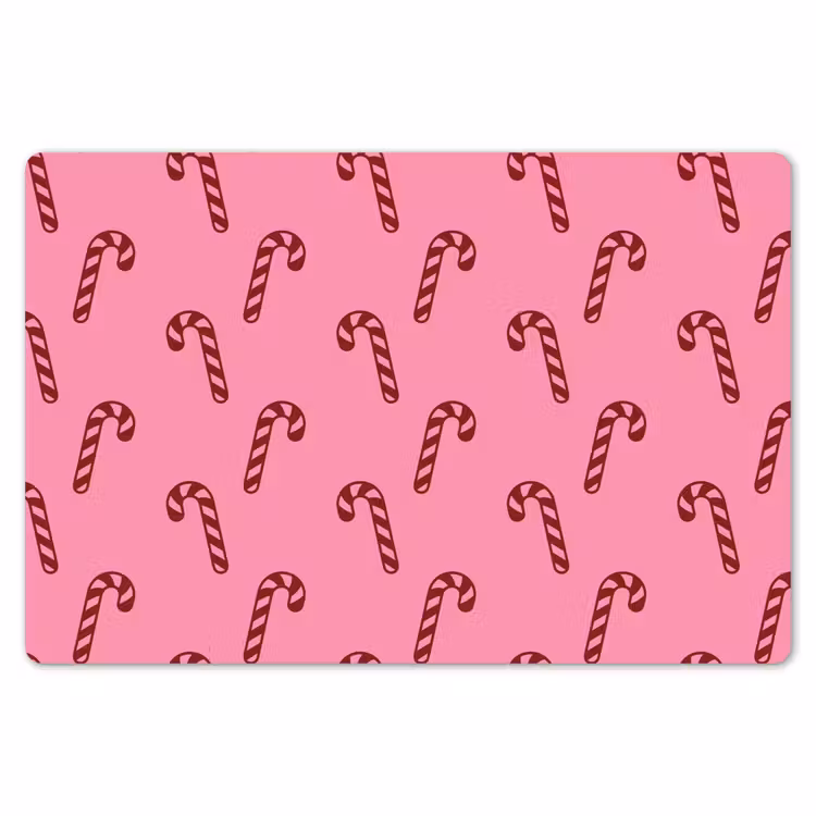 Placemat - 6 stuks - Kerst - Roze - Zuurstok - Rood — 7