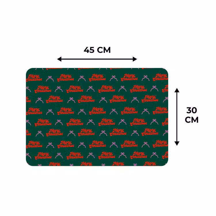 Placemat - 6 stuks - Tekst - Roze - Rood - Groen - Strik — 3