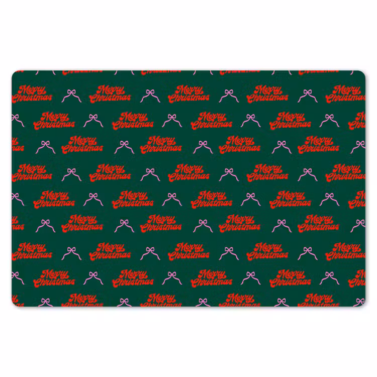 Placemat - 6 stuks - Tekst - Roze - Rood - Groen - Strik — 7
