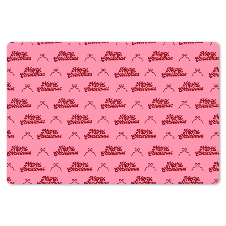 Placemat - 6 stuks - Tekst - Roze - Rood - Strik — 7