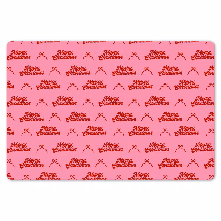 Placemat - 6 stuks - Tekst - Strik - Rood - Roze — 7