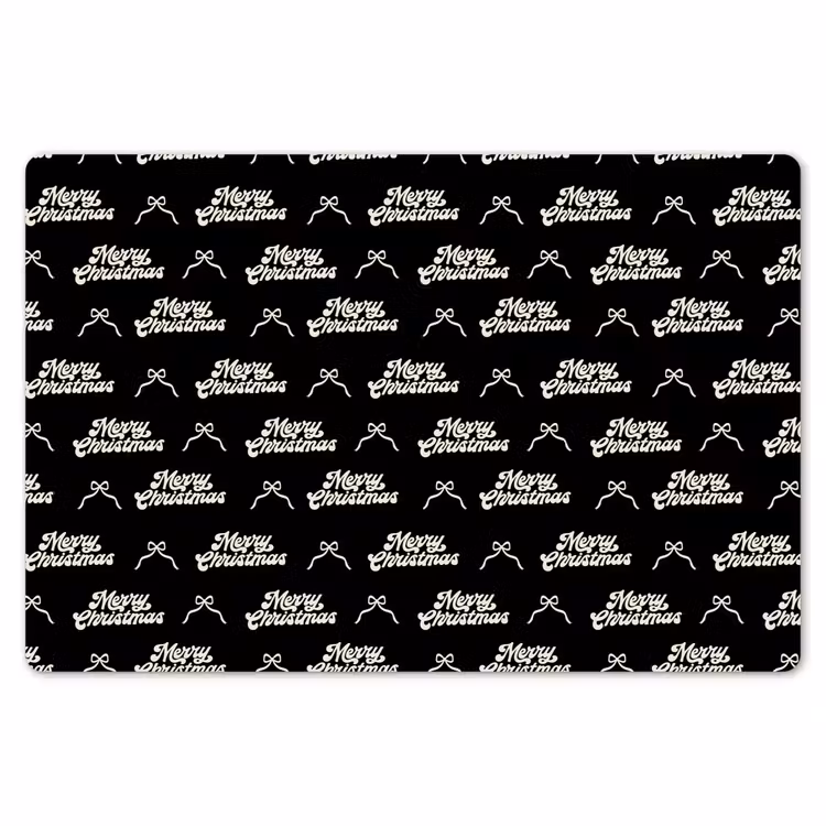 Placemat - 6 stuks - Tekst - Zwart - Wit - Strik — 7