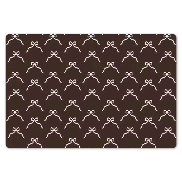 Placemat - 6 stuks - Bruin - Strik - Kerst — 7