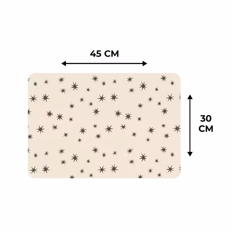 Placemat - 6 stuks - Kerst - Ster - Bruin — 3