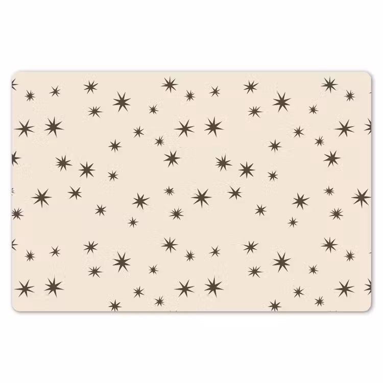 Placemat - 6 stuks - Kerst - Ster - Bruin — 7