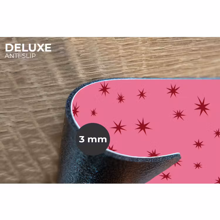 Placemat - 6 stuks - Kerst - Ster - Rood - Roze — 4