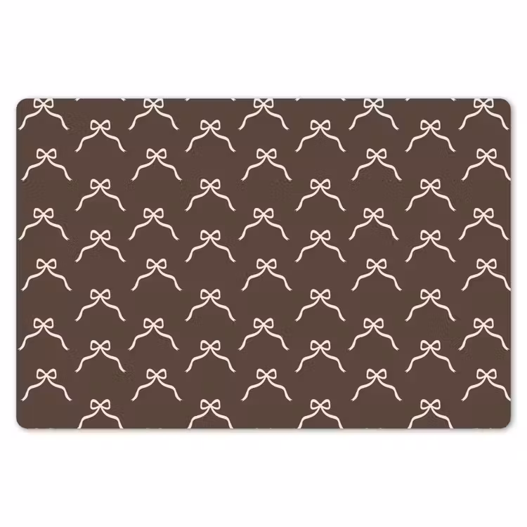 Placemat - 6 stuks - Kerst - Strik - Bruin — 7
