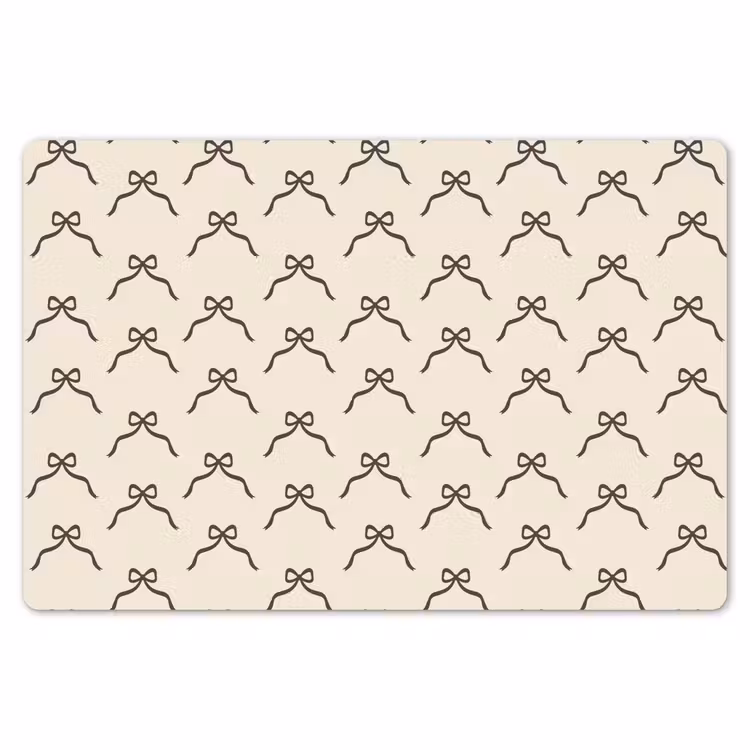 Placemat - 6 stuks - Kerst - Strik - Crème — 7