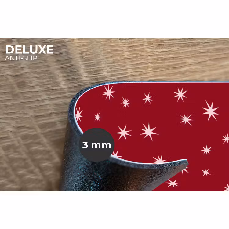 Placemat - 6 stuks - Rood - Wit - Kerst - Ster — 4