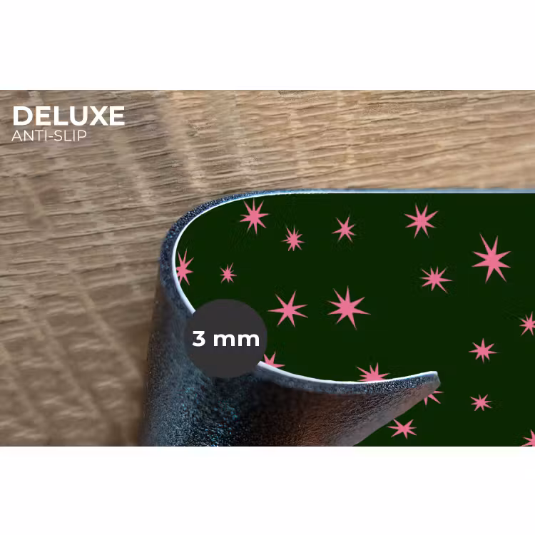 Placemat - 6 stuks - Ster - Roze - Groen - Kerst — 4
