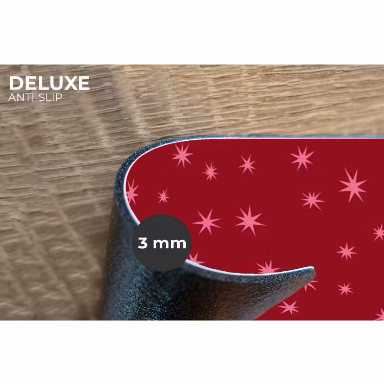 Placemat - 6 stuks - Ster - Roze - Kerst - Rood — 4