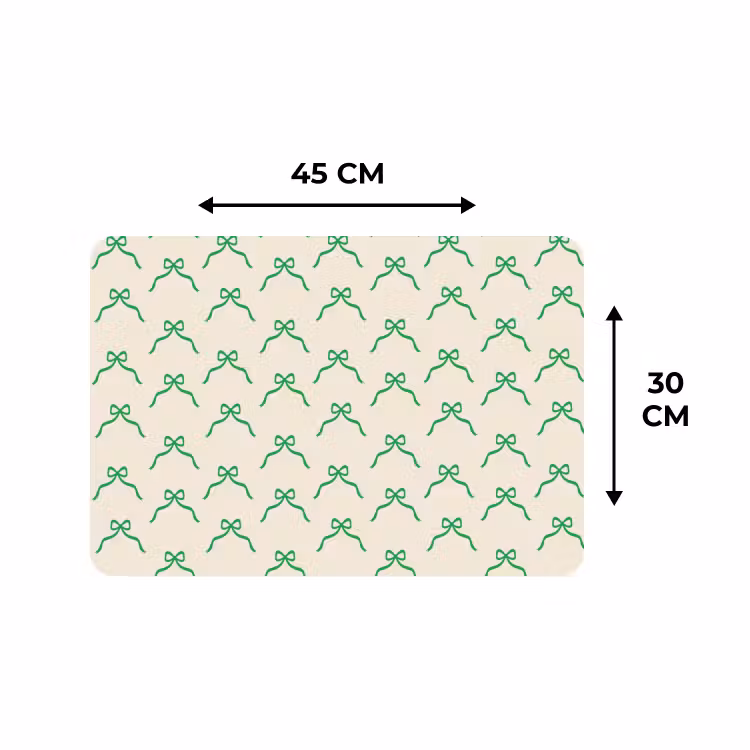 Placemat - 6 stuks - Strik - Crème - Groen - Kerst — 3