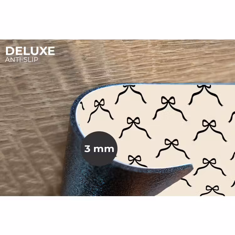 Placemat - 6 stuks - Strik - Kerst - Wit - Zwart — 4