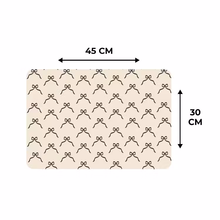 Placemat - 6 stuks - Strik - Kerst - Zwart - Crème — 3