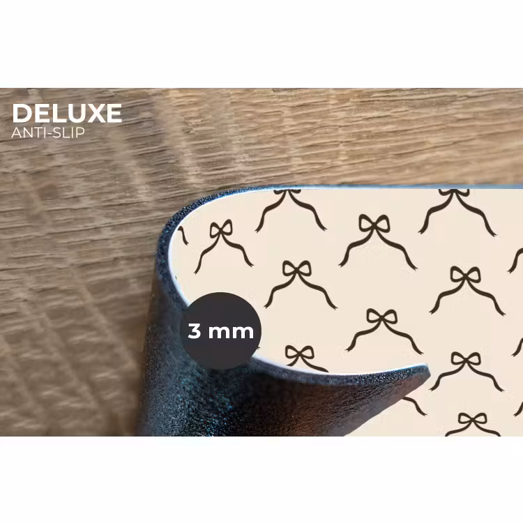 Placemat - 6 stuks - Strik - Kerst - Zwart - Crème — 4