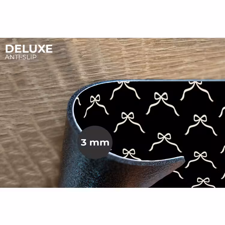 Placemat - 6 stuks - Strik - Kerst - Zwart - Wit — 4