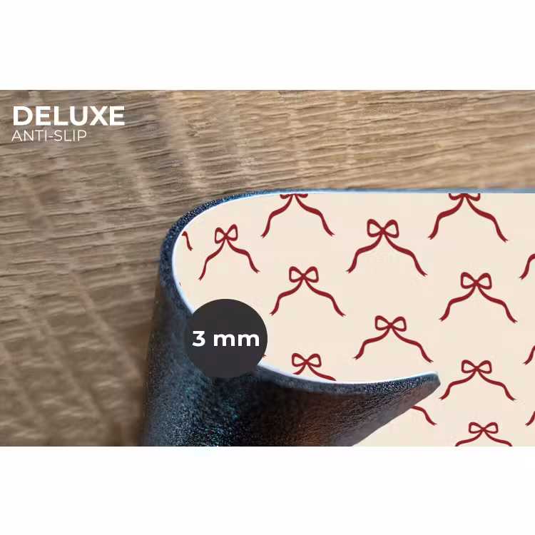 Placemat - 6 stuks - Strik - Rood - Crème - Kerst — 4