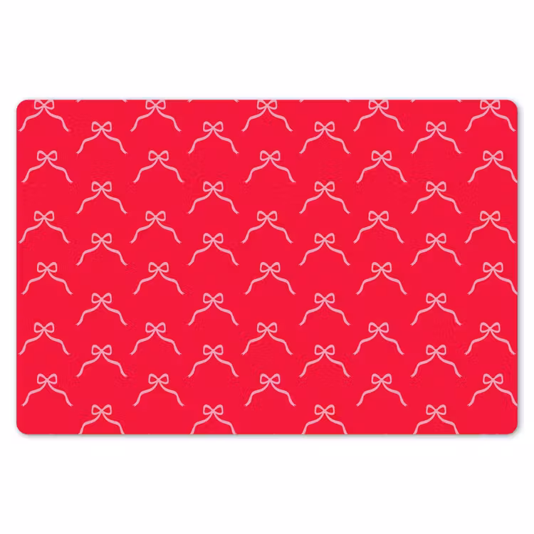Placemat - 6 stuks - Strik - Rood - Kerst — 7