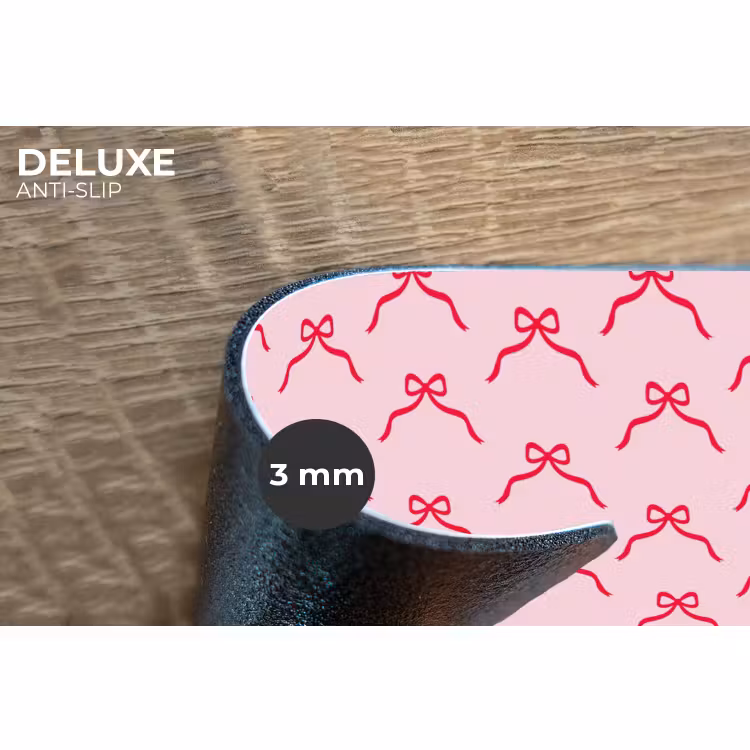 Placemat - 6 stuks - Strik - Rood - Kerst - Roze — 4
