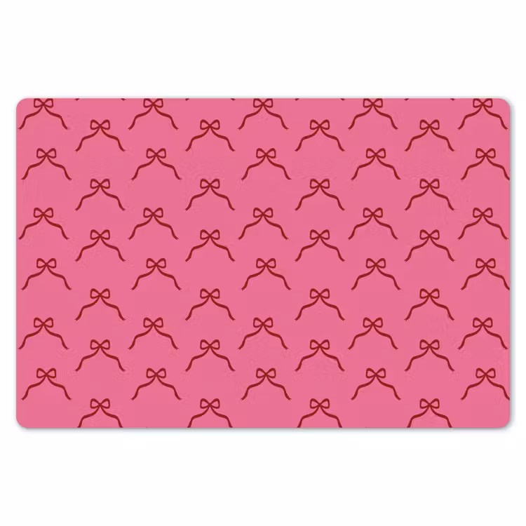 Placemat - 6 stuks - Strik - Rood - Roze - Kerst — 7