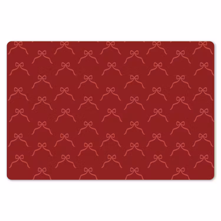 Placemat - 6 stuks - Strik - Roze - Rood - Kerst — 7