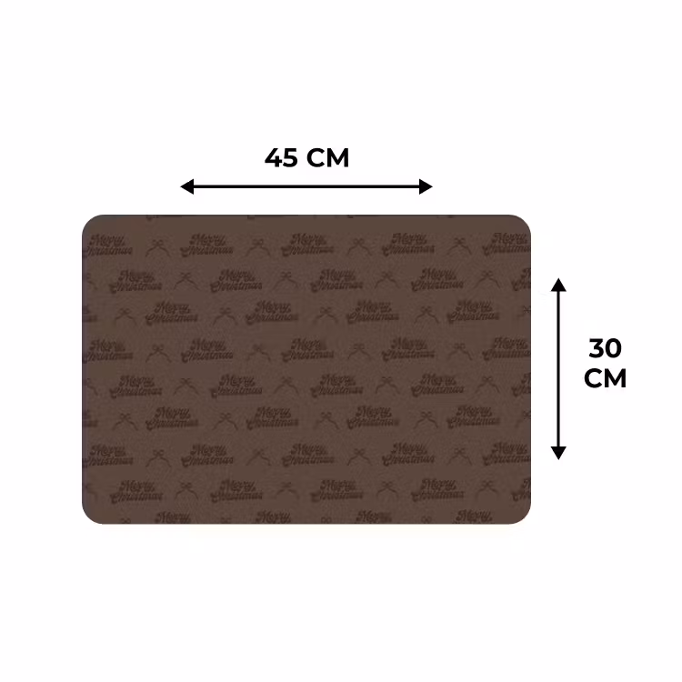 Placemat - 6 stuks - Tekst - Strik - Bruin — 3