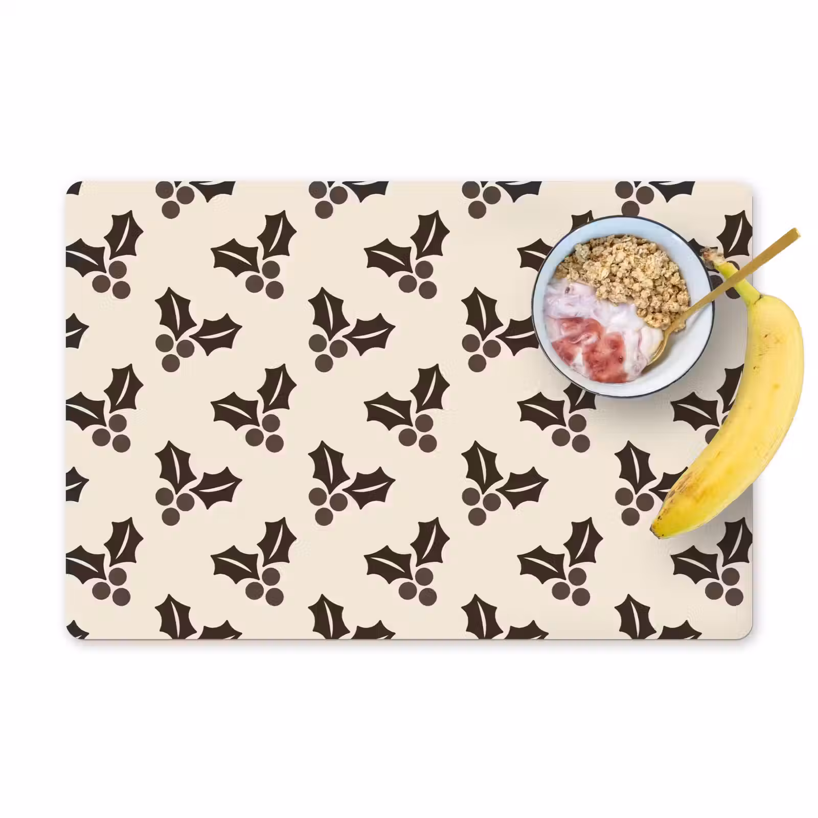 Placemat - 6 stuks - Hult - Bruin - Kerst — 1