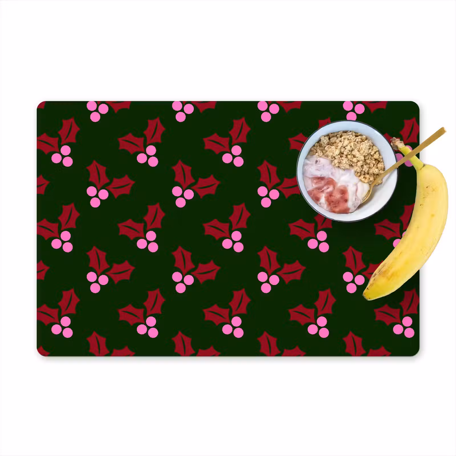 Placemat - 6 stuks - Neon - Hulst - Kerst — 1