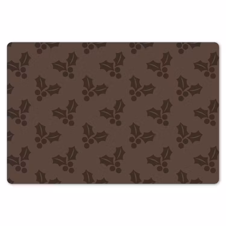Placemat - 6 stuks - Hulst - Kerst - Bruin — 7
