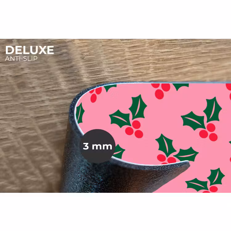 Placemat - 6 stuks - Hulst - Kerst - Roze — 4