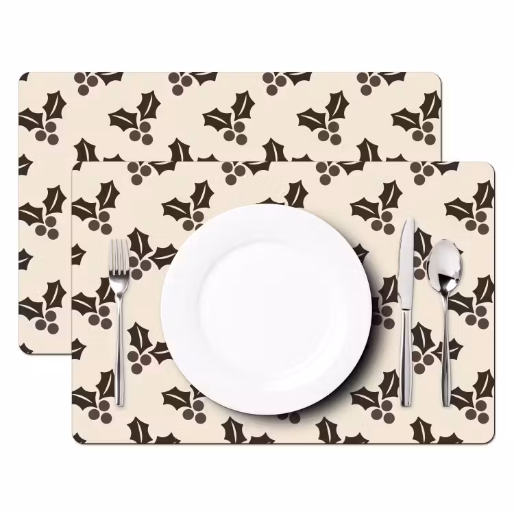 Placemat - 6 stuks - Hult - Bruin - Kerst — 2