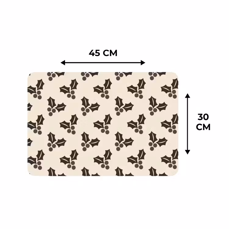 Placemat - 6 stuks - Hult - Bruin - Kerst — 3