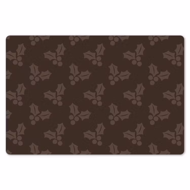Placemat - 6 stuks - Kerst - Hulst - Bruin — 7