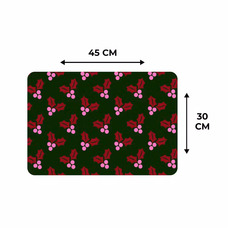 Placemat - 6 stuks - Neon - Hulst - Kerst — 3