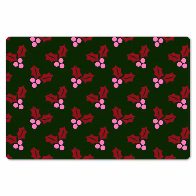 Placemat - 6 stuks - Neon - Hulst - Kerst — 7