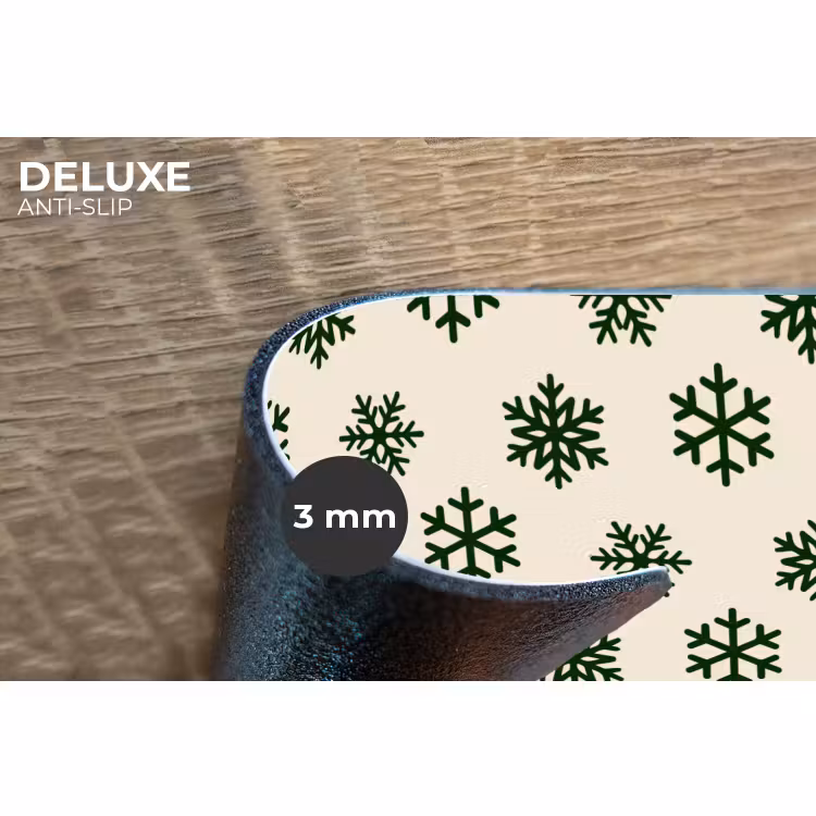 Placemat - 6 stuks - Sneeuwvlok - Crème - Groen - Kerst — 4