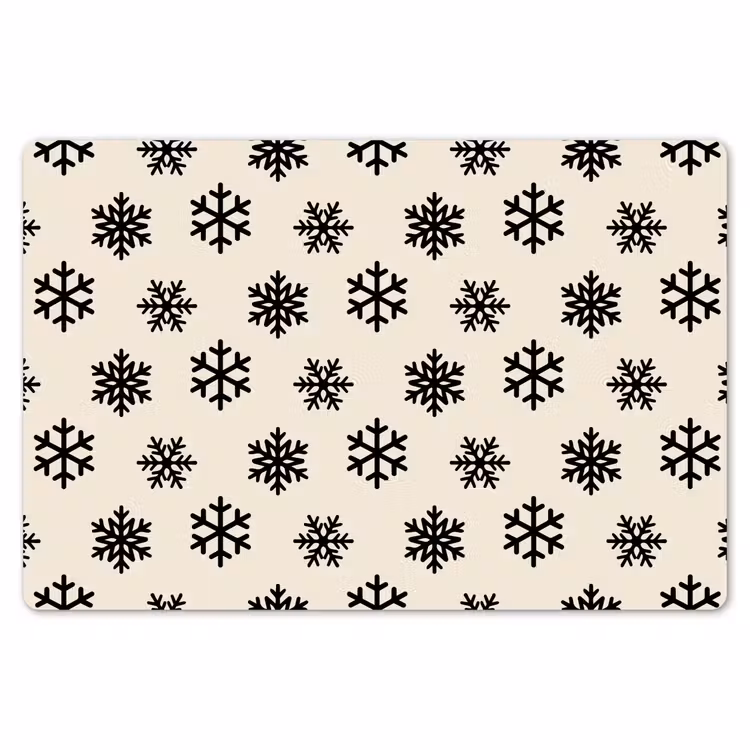 Placemat - 6 stuks - Sneeuwvlok - Crème - Wit — 7