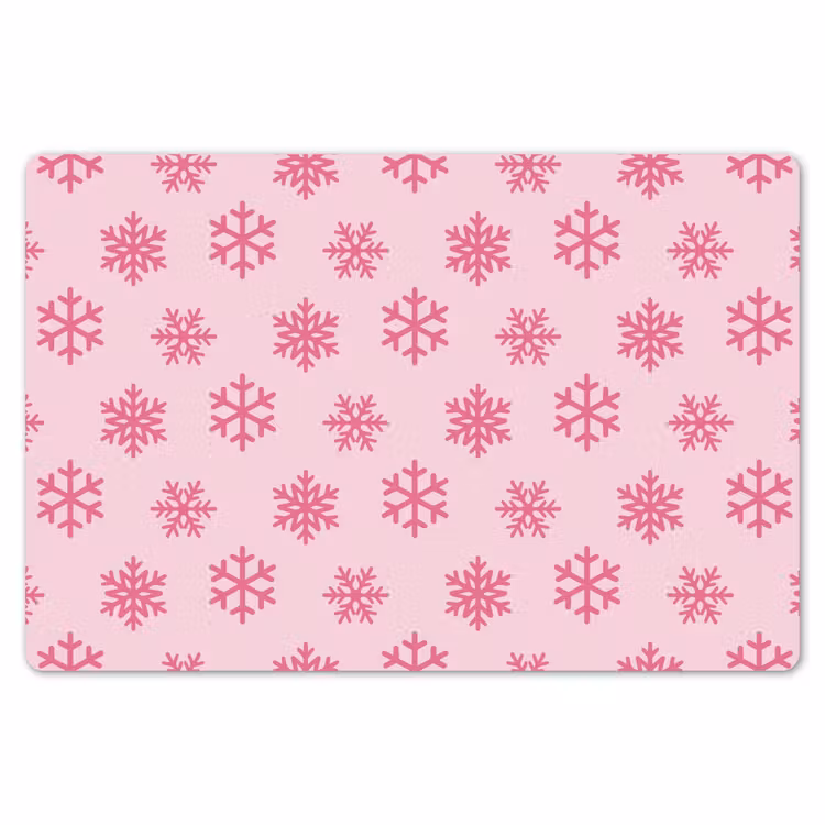 Placemat - 6 stuks - Sneeuwvlok - Roze - Kerst — 7