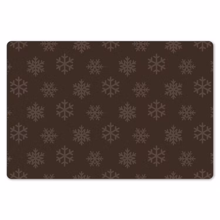 Placemat - 6 stuks - Sneeuwvlok - Bruin - Kerst — 7